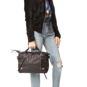 Botiker Black Leather Purse Crossbody Bag